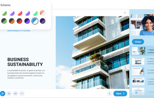 Enhance your presentation with branding.