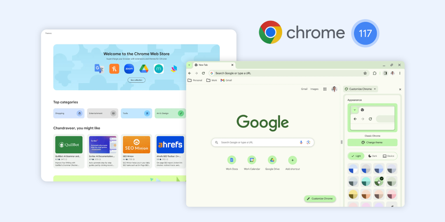 Google Chrome 117 rolls out with major UI overhaul and enhanced privacy ...