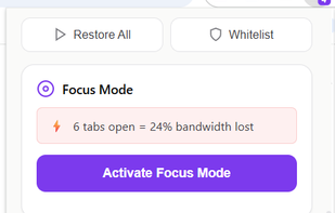 Focus Mode: keep only the current tab active