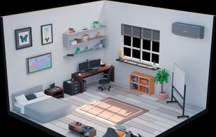 Interactive 3D scene