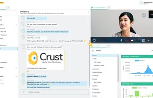 Crust Messaging with the Jitsi video bridge open
