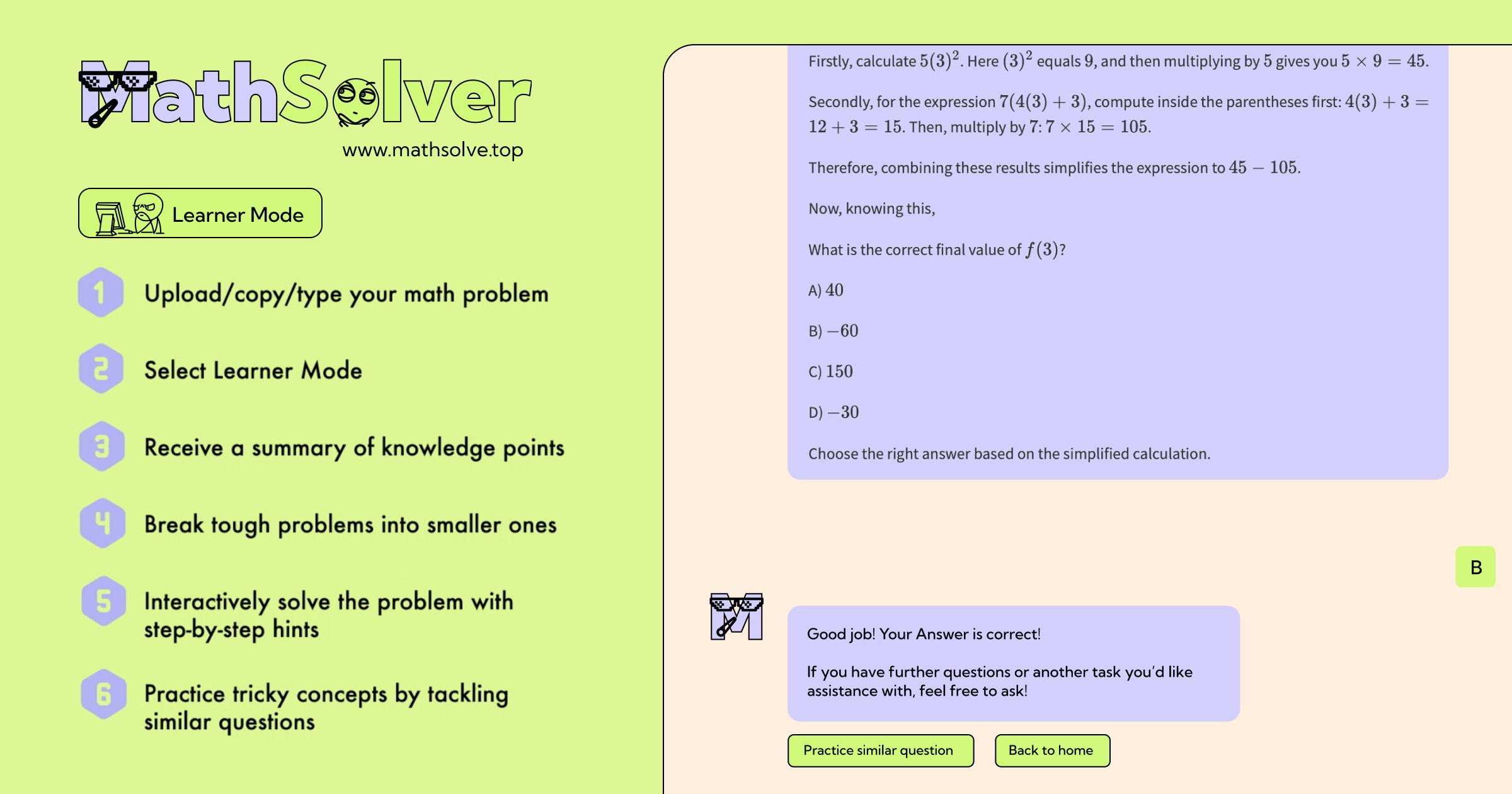 Math solver