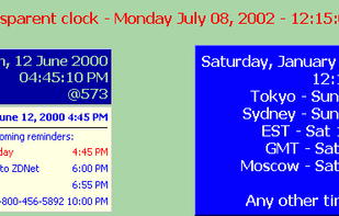 Floating Clock and enhanced tool tip window
