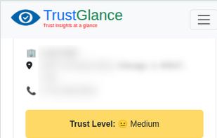 Example trust insights page — overall trust level, category ratings, and clear pros, cons, and summary for a restaurant.