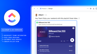 ClickUp 3.54: Microsoft Teams search, rich link previews, and automated task updates image