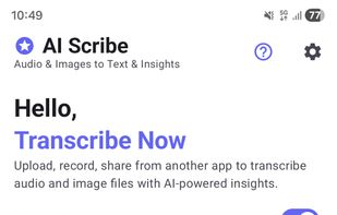 Upload audio file for transcription