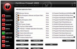 Applications tab
