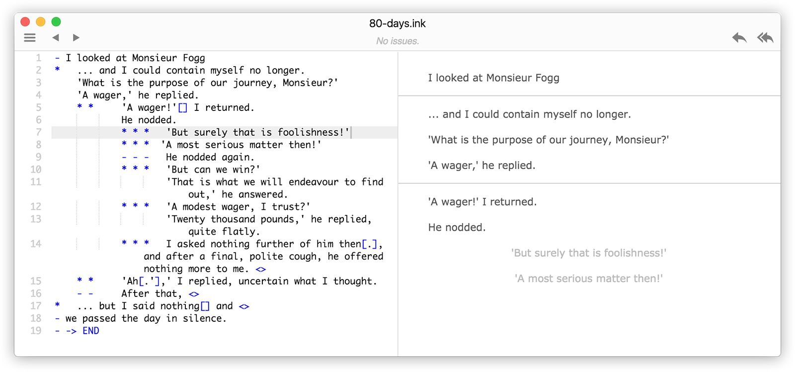 ink - inkle's narrative scripting language