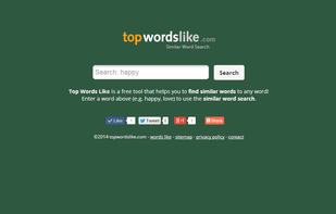 TopWordsLike.com screenshot 1