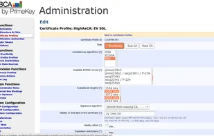 EJBCA screenshot 2