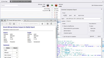 dbForge Schema Compare for MySQL screenshot 2