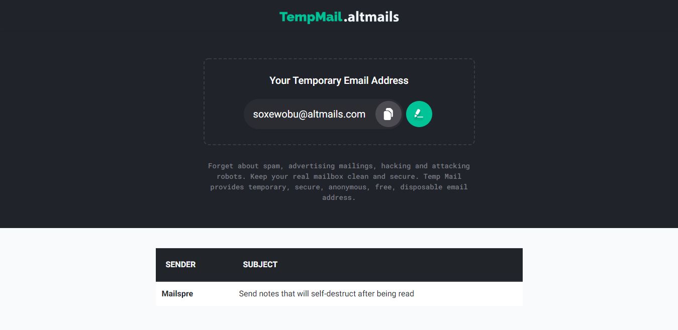 TempMail.altmails Alternatives: 25+ Disposable Email Services & Similar ...