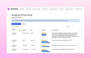 Artemis Security Scanner screenshot 1