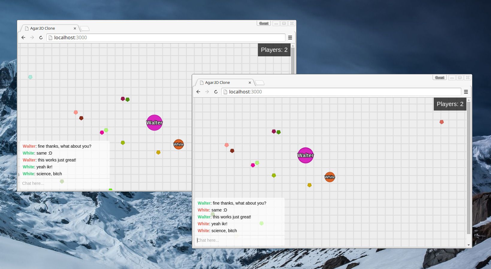 GitHub - knagaitsev/slither.io-clone: Learn how to make Slither.io with  JavaScript and Phaser! This game clones all the core features of Slither.io,  including mouse-following controls, snake collisions, food, snake growth,  eyes, and more.