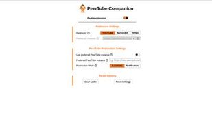 PeerTube Companion screenshot 1