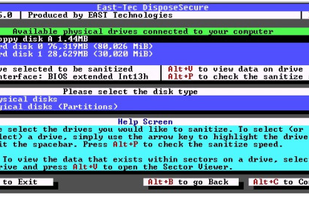 Booting in DOS and erasing the entire disk.