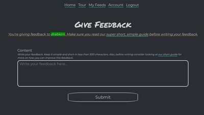 Your feedback page