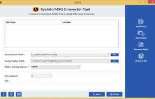 SysInfo MSG Converter screenshot 1
