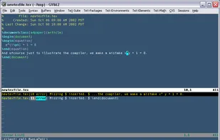 Vim-LaTeX screenshot 1