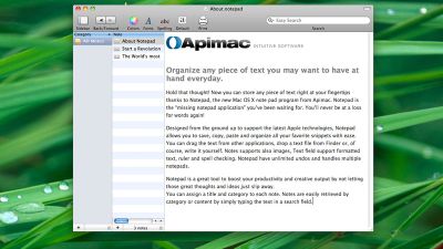 Apimac Notepad screenshot 1