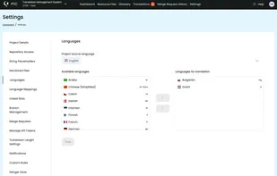 Add or remove languages