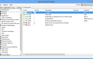 Jetico Personal Firewall screenshot 1