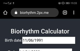 Biorhythm Calculator! screenshot 1