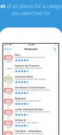 List view of the search result generated based on user selection.