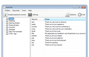 AutoText screenshot 1