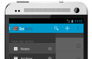 Side Menu
Archive & Recycle bin to store used up notes
Style your Sec-Notes from 4 available themes
Settings - Choose security type
Settings - Auto backup/restore to Google Drive or Dropbox
Settings - Back up and restore notes to your SD card