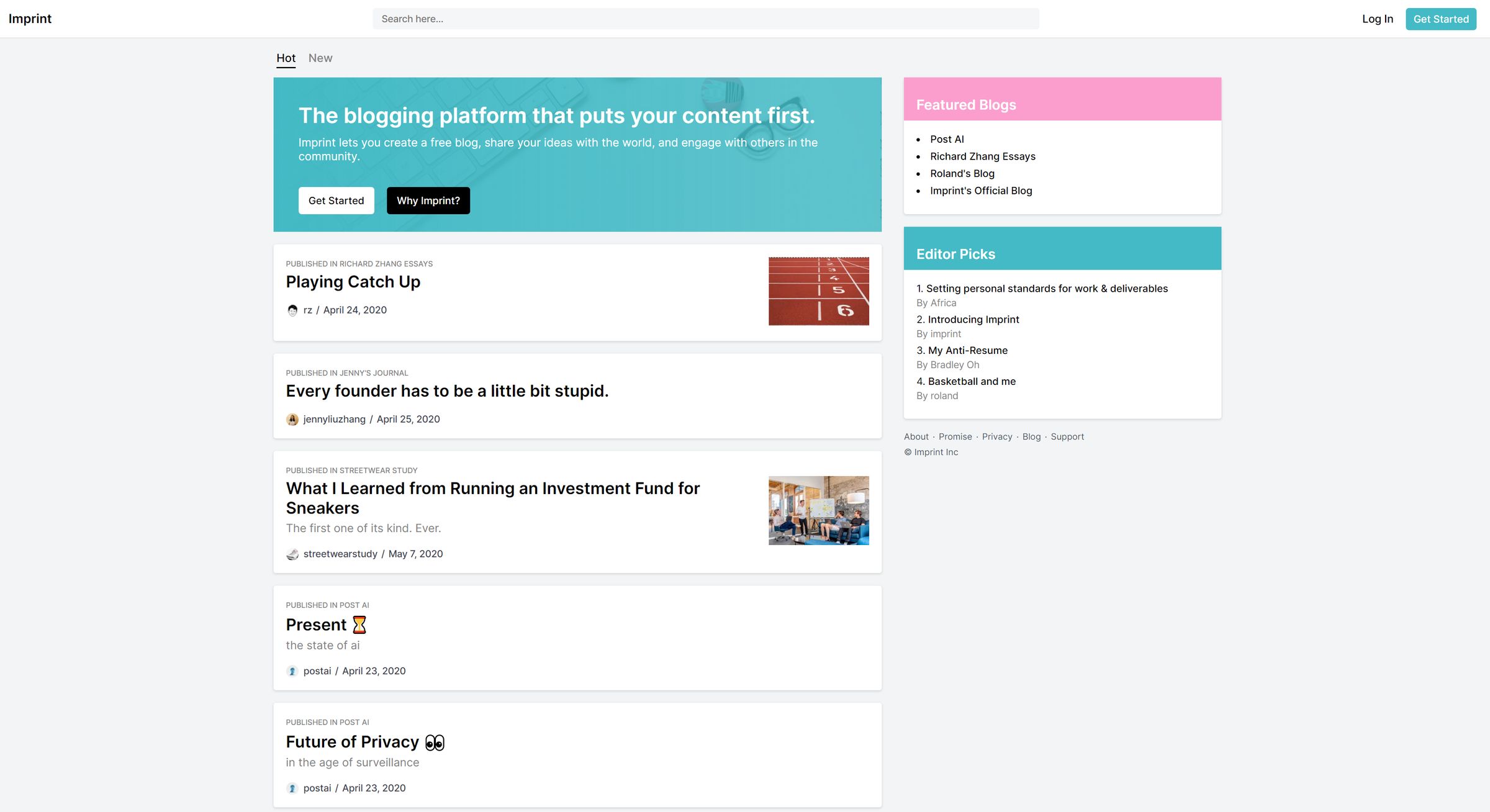 Imprint Alternatives Top 10 Blog Publishing Tools & Similar sites