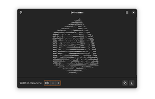Letterpress ASCII screenshot 1