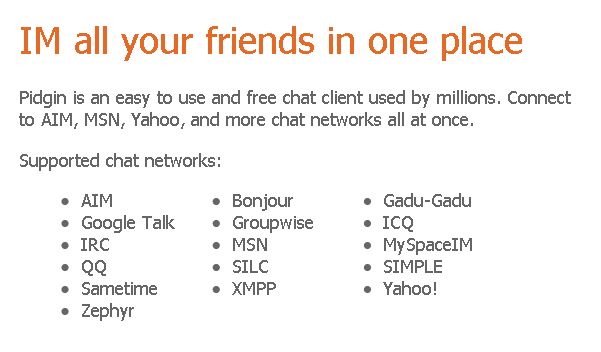 free chat client with pidgin