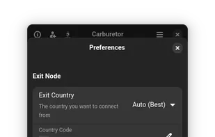 Carburetor preferences in dark mode