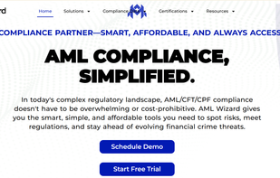 AML Wizard website homepage