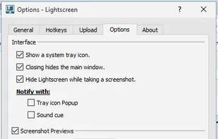 Options tab at Settings, v2.2