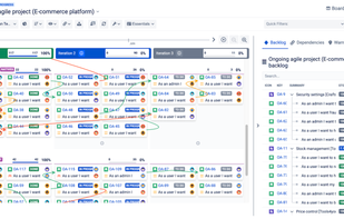 Board - Visualize dependencies between various tasks, teams, and resources. Bring more predictability to your agile planning, Scrum, SAFe®, or other methodologies.