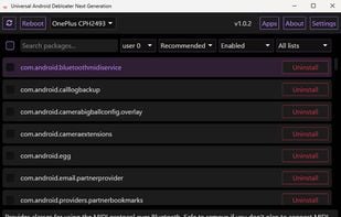 Universal Android Debloater NG screenshot 1