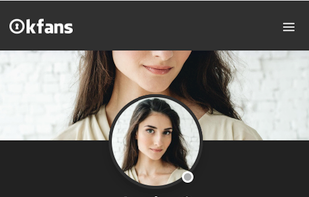 Profile view of a verified content creator in dark mode