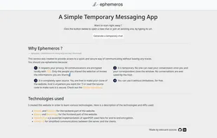 Generating a link for a new chat room via the Homepage.