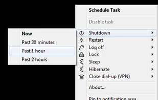 Right click menu with one-click scheduling option