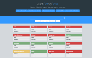 JustGetMyData screenshot 1