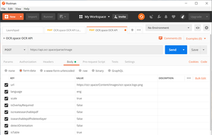 Testing the OCR API in Postman