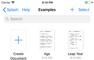 Splash - Programming Language screenshot 1
