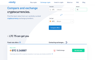 Exchange cryptocurrencies comparison
