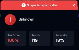 Spam phone number example