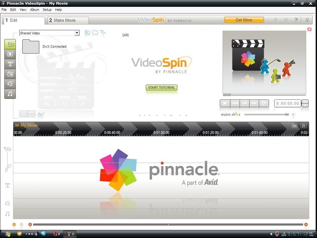 Видео spin. Pinnacle VIDEOSPIN. Программа видеомонтажа Pinnacle. Pinnacle API. Любительским видеоредактор Pinnacle VIDEOSPIN.