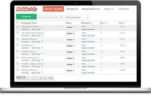 OVERSEE ALL
UNDER ONE DASHBOARD
Maintain your ads, campaigns & advertisers in one place.
