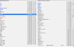 Vifm with light theme in iTerm2 with Inconsolata font on OS X 