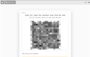 Create a session using a QR code.